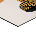 Fototapet Gylden gren med blade - Cats & Dotz – print på aluminium (Alu-Dibond)