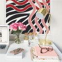 Poster autocollant - W - Vague Rouge