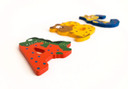 Lettres décoratives 3D animaux colorés pour enfants
