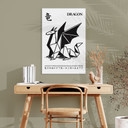 Tableau Origami Géométrique Dragon - Krygowski - Alu-Dibond