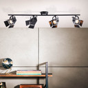 Spotrohr Lola, schwarz, 16,5 x 84 cm, Metall Strahler