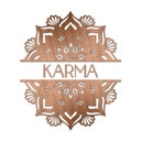 Holzdeko Mahagoni - Mandala Karma - 80x95 cm
