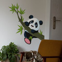 Wallsticker - Klatrende panda