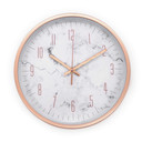 Wanduhr Kunststoff Rosé-Marmor-Optik Ø25 cm