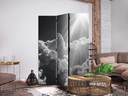 Paravent, Raumteiler freistehend, Trennwand - Hope in Clouds: Sun Rays