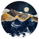 Naklejka na ścianę rozgwieżdżone niebo zimą - SpaceFrog Designs - Round