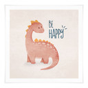 Plakat Dino Be Happy - Brachiozaur - Tunaboylu - Kwadrat