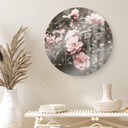 Tableau sur verre Annie - Rosier - Rond
