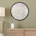 Plakat Urban Jungle Tropical Leaves Cream - Bloomery Decor - okrągły