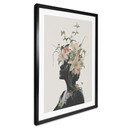 Plakat Frida Floral Studio - Sylwetka kobiety z kwiatami lilii