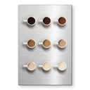 Alu-Dibond brossé avec Effet Doré, Argenté & Cuivré - Shades of coffee