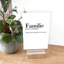 Tischaufsteller Grammatik - Familie