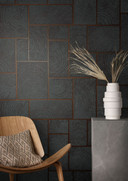 grafisk tapet, non-woven Natural Opulence antracit