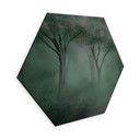 Wanddecoratie bos magie in de ochtendmist groen - Ms Tiff - Alu-Dibond