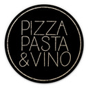 Obraz drewniany Pizza Pasta & Vino czarny - okrągły