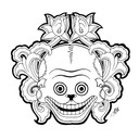 Sticker mural - Miai Ink - Masque des morts mexicains 2