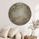 Wanddecoratie bos met zicht in de boomtoppen - Ms Tiff - Alu-Dibond Rond