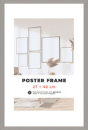 Plakatramme til plakater 27×40 cm - Træ - Sølv
