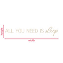 sypialnia z drewnianym napisem 3D - All you need is sleep - Poplar