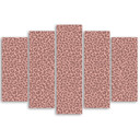 5 stykke lærredsprint, Leopard Leopard Pels Patches Mønster