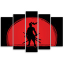 5 stykke lærredstryk, Samurai Japan Sun