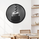 Plakat wino z korkociągiem - Pictufy Studio - Okrągły