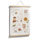 Kinder-Poster - Affirmationen Blumen mit Biene und Marienkäfer