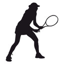 Muursticker Tennisspeelster 01