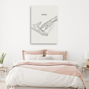 Canvasbillede, Line art syerske
