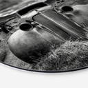 Tableau en alu-Dibond Schlipf - Trop vieille pour rouler - Rond