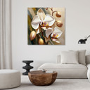 Leinwandbild Beige gemalte Orchidee
