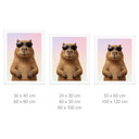 Plakat Cool Capybara med solbriller