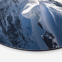 Billede af toppen af Mont Blanc - Nienartowicz - rund – print på aluminium (Alu-Dibond)