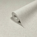 Non-woven tapet i ensfarvet tekstil look grå, beige ensfarvet