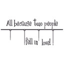 Wallsticker All because two people... inkl. 4 fotorammer