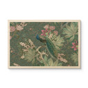 Obraz drewniany paw w tropikalnym ogrodzie na mozaice - Bloomery Decor