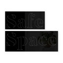 napis 3D Safe Space - dekoracja ścienna wykonana ze szkła akrylowego