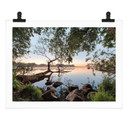 Widok z plakatu na jezioro - Lakescape - Piwnica