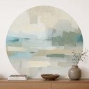 Muursticker Velvet Dusk - Abstract Landschap - Sir Edward x Grigory Gladarev - Rond
