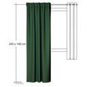 Homing Fertigschal mit verdeckten Schlaufen Galdin grün -  2,45 x 1,4 m