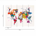 Konsttapet WorldOfMusic i krämorange - Fototapet Designwalls 2 - 2,55 x 3,5 m