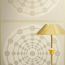 Tapeta z włókniny Versace I Love Baroque Medusa Circles Grey Green elegancka