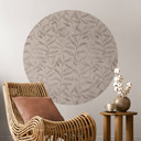 Wandtattoo Zarte Aquarell-Blätter - Beige - Bloomery Decor - Rund