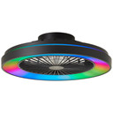 Deckenleuchte Levin, schwarz, 13,7 x 48,5 cm, Deckenventilator mit LED
