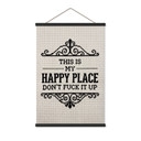 Stoffbild Happy Place Spruch Stickmuster - Magnusson - 30x45 cm