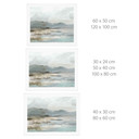 Poster Zacht Kustlandschap Grijs - Cheney