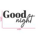 napis 3D Good Night - dekoracja MDF 
