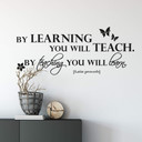 Muursticker By learning you will teach