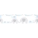 A.S. Création Lovely Kids Frise autocollante enfant - Bleu, Gris