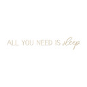 sypialnia z drewnianym napisem 3D - All you need is sleep - Poplar